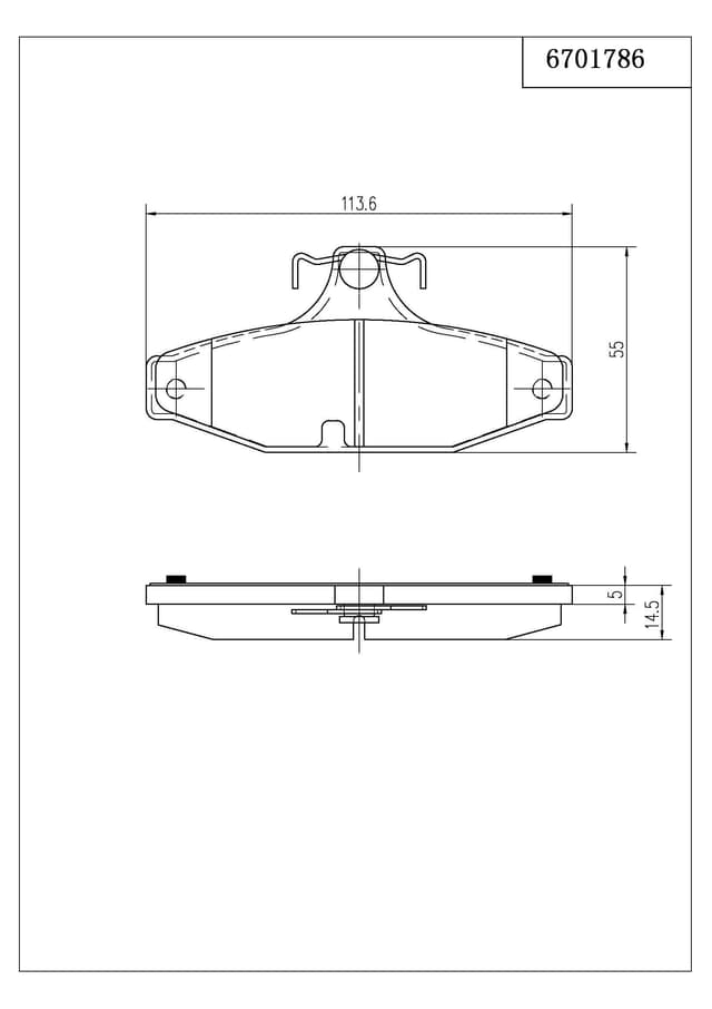 6701786 Rear Brake Pads