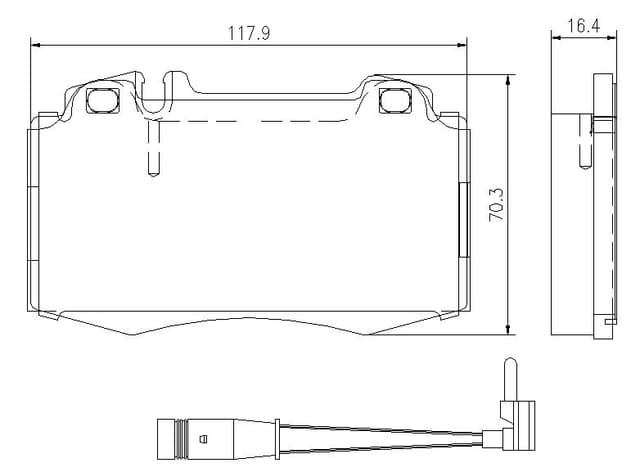 6720038E Front Brake Pads