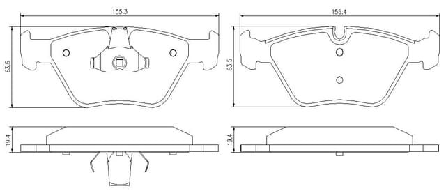 6720040E Front Brake Pads