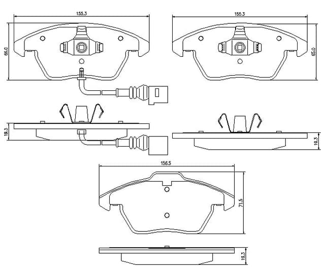6720046E Front Brake Pads