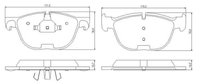 6720051E Front Brake Pads