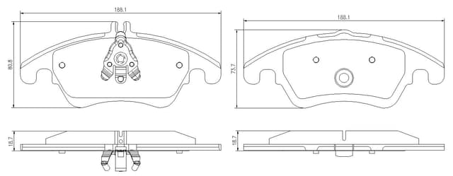6720056E Front Brake Pads