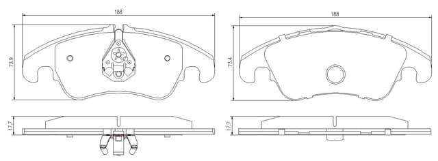 6720058E Front Brake Pads