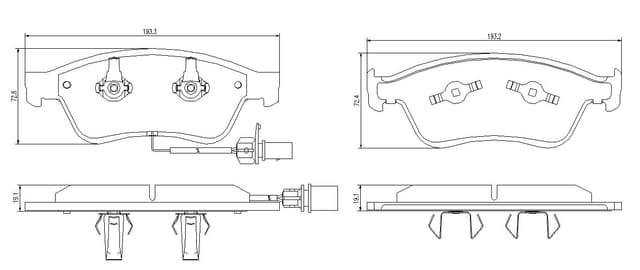 6720062E Front Brake Pads