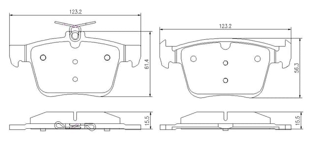 6720075E Rear Brake Pads