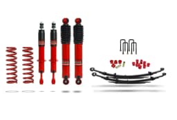 Pedders Heavy Duty Load Carrying and Towing Suspension Kit. Toyota Hilux Mk6 and 7 - Adjustable Foam Cell Shocks