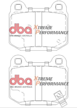 Спирачен комплект - 4000 Series гладък и Xtreme Performance Накладки (2x DBA42656-10 + DB1521XP)